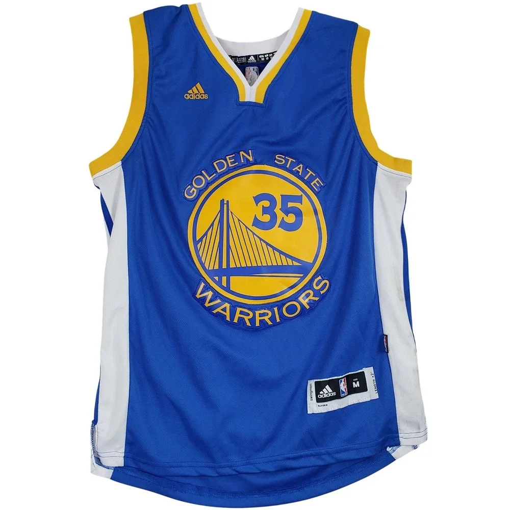 Golden State Warriors Adidas Jersey Mens M Blue NBA Basketball Kevin Durant 35